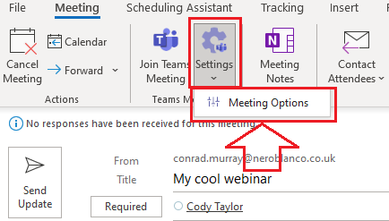 Open Meeting options