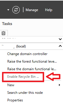 Enable Recyle Bin