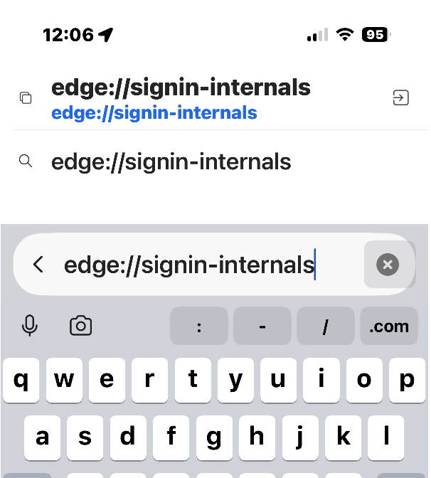 edge://signin-internals